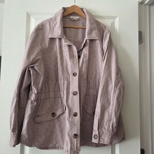 Maurices Cotton Utility Jacket Boho Minimalist Qomwns 2x Mauve Blush Preppy